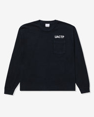 UACTP X GARDAR EIDE EINARSSON STENCIL L/S POCKET TEE - BLACK