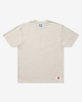 UNDEFEATED LOCKER LABEL S/S TEE - HEATHER OATMEAL