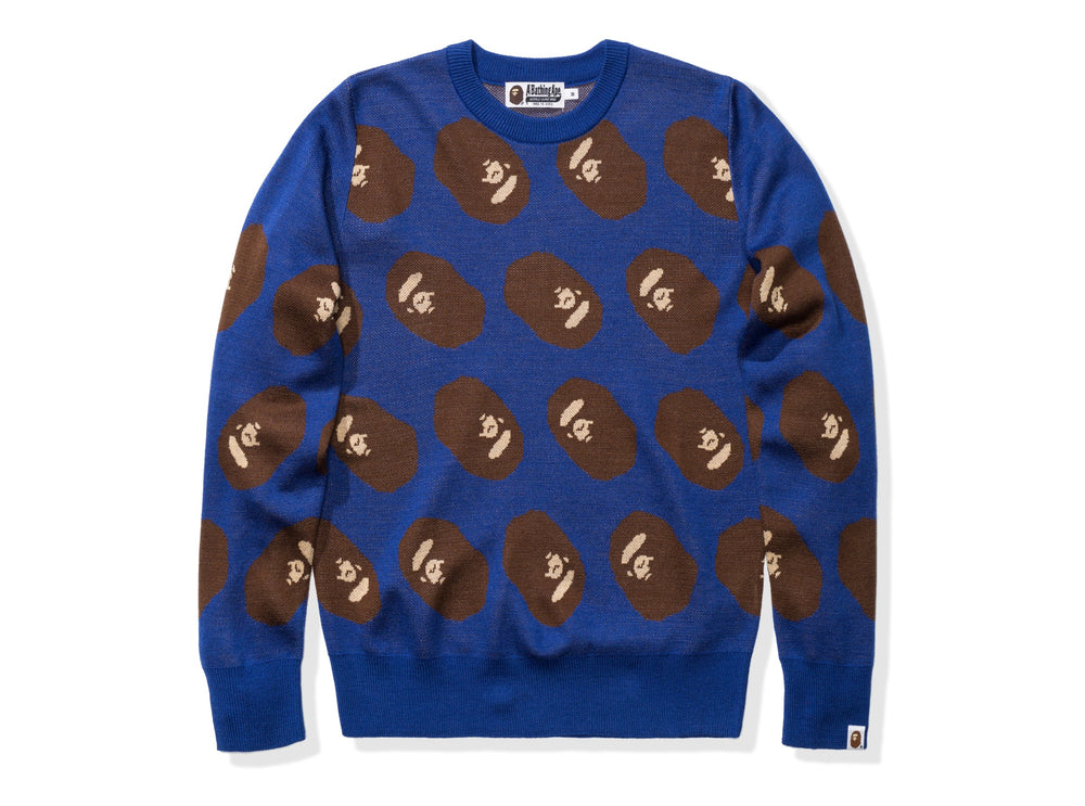 BAPE APE HEAD KNIT - BLUE -