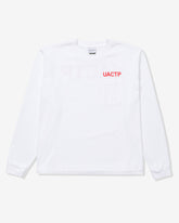 UACTP X GARDAR EIDE EINARSSON STENCIL L/S POCKET TEE - WHITE