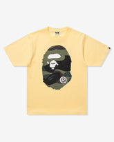 BAPE GIANT 1ST CAMO BIG APE HEAD TEE - YELLOW