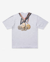 UNDEFEATED X BADFRIEND MEDALS S/S TEE - HEATHER GREY -