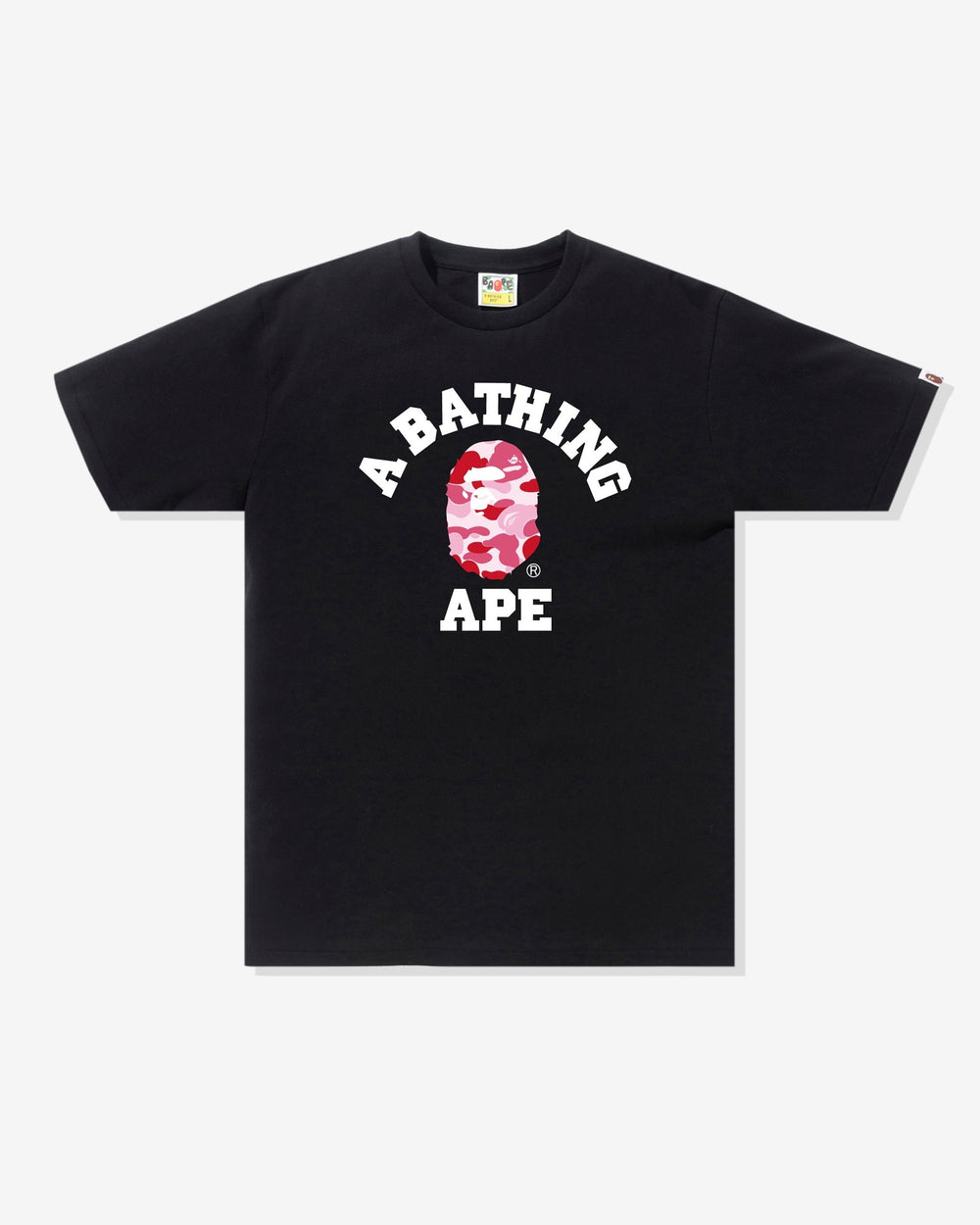 BAPE ABC CAMO COLLEGE TEE - BLACK