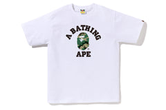 BAPE WOODLAND CAMO COLLEGE TEE - WHITE -