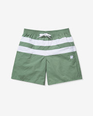UNDEFEATED STRIPED SWIM SHORT - LODEN