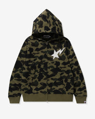 1ST CAMO FULL ZIP HOODIE - GREEN
