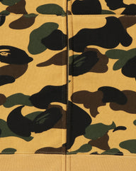 BAPE 1ST CAMO APE HEAD PATCHED FULL ZIP HOODIE - YELLOW