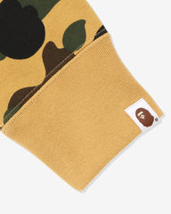 BAPE 1ST CAMO APE HEAD PATCHED FULL ZIP HOODIE - YELLOW