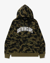 BAPE 1ST CAMO PULLOVER HOODIE - GREEN -