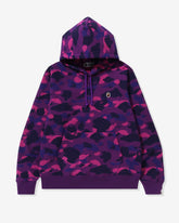 BAPE COLOR CAMO ONE POINT APE HEAD PULLOVER HOODIE - PURPLE -