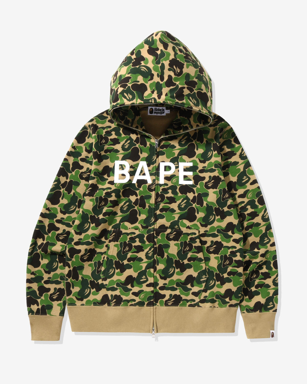 BAPE ABC CAMO BAPE FULL ZIP HOODIE - GREEN -
