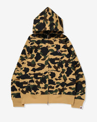 BAPE 1ST CAMO ONE POINT FULL ZIP HOODIE - YELLOW