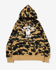 BAPE 1ST CAMO COLLEGE PULLOVER HOODIE - YELLOW