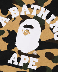 BAPE 1ST CAMO COLLEGE PULLOVER HOODIE - YELLOW