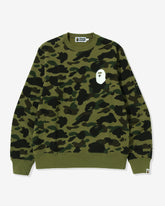 BAPE 1ST CAMO APE HEAD CREWNECK - GREEN -