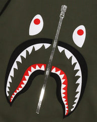 BAPE PATCHED SHARK CREWNECK - OLIVEDRAB -
