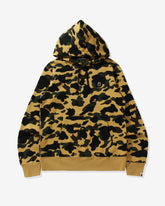 BAPE 1ST CAMO ONE POINT PULLOVER HOODIE - YELLOW