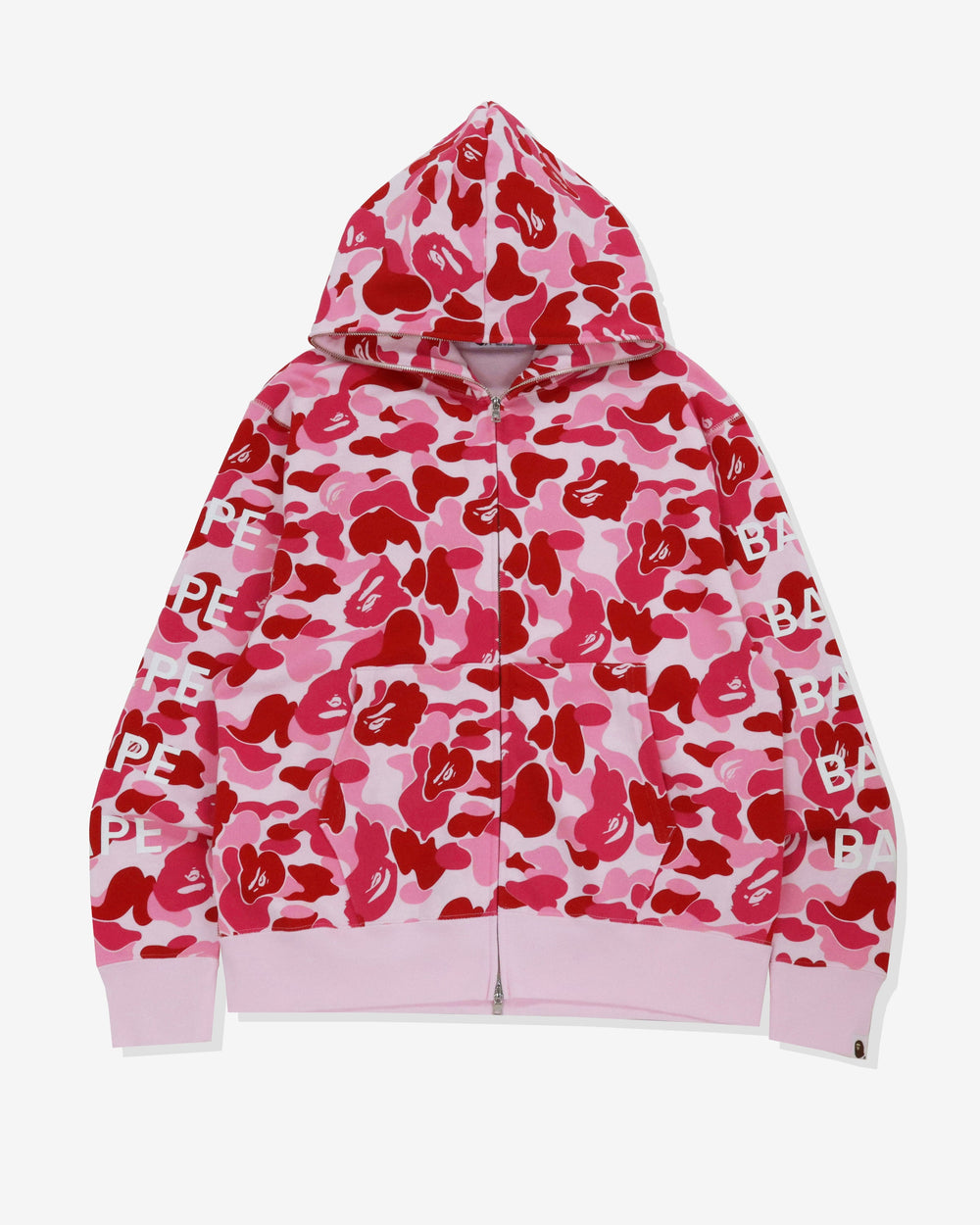 BAPE BIG ABC CAMO BAPE RELAXED FIT FULL ZIP HOODIE - PINK