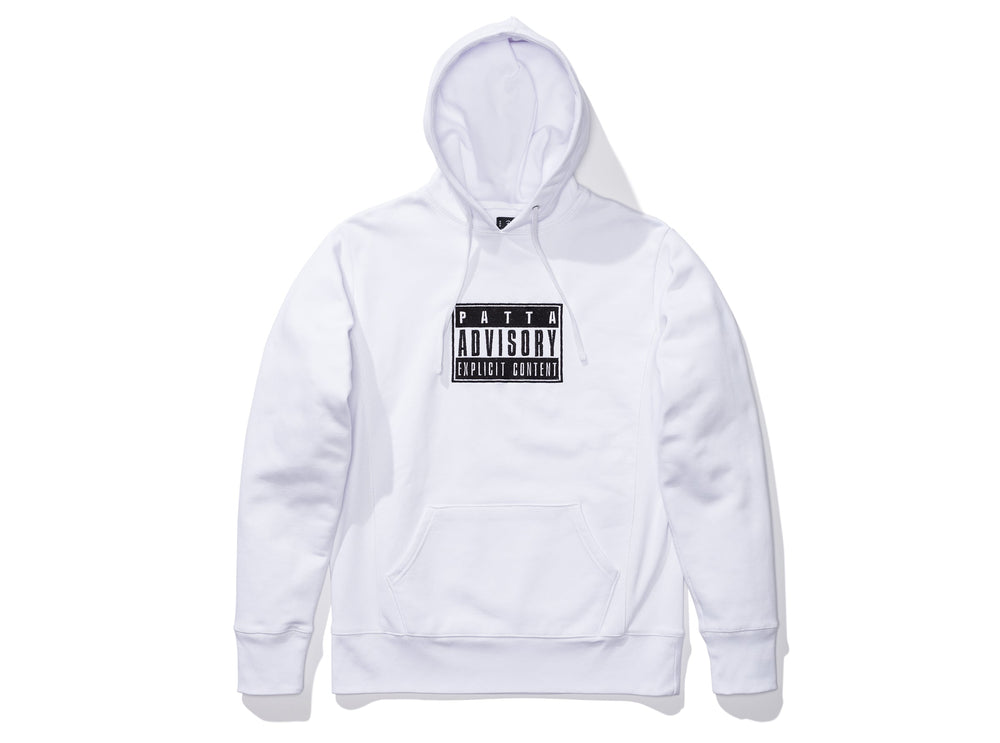 PATTA ADVISORY HEAVY HOODED SWEATER - WHITE -