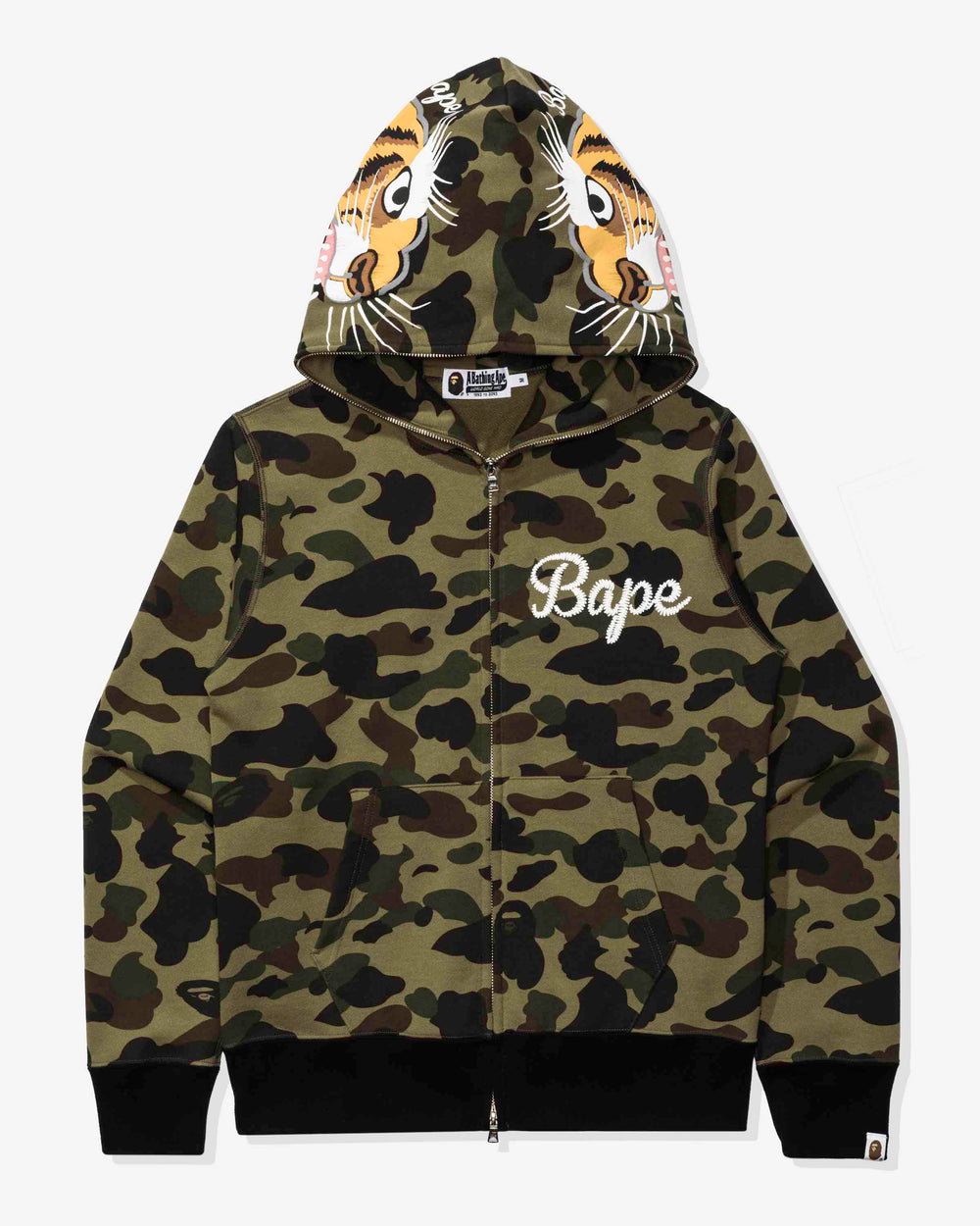 BAPE 1ST CAMO TIGER FULL ZIP HOODIE - GREEN
