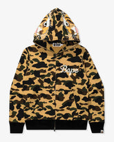 BAPE 1ST CAMO TIGER FULL ZIP HOODIE - YELLOW