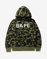 BAPE 1ST CAMO CRYSTAL STONE FULL ZIP HOODIE - GREEN