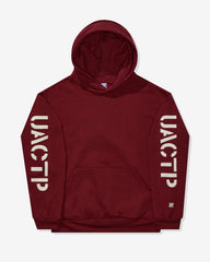 UACTP STENCIL PULLOVER HOOD - BURGUNDY