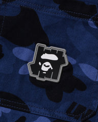 BAPE X UNDEFEATED COLOR CAMO FLANNEL JACKET - NAVY -