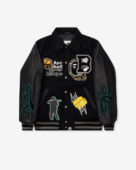 BAPE VARSITY JACKET - BLACK -