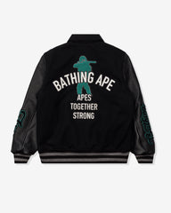 BAPE VARSITY JACKET - BLACK -