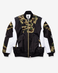 BAPE 1ST CAMO COLOR BLOCK PADDED JACKET - GREEN -