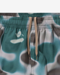 BAPE LIQUID CAMO ONE POINT BEACH SHORTS - OLIVEDRAB -