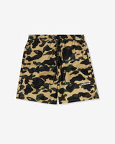 BAPE 1ST CAMO BEACH SHORTS - YELLOW