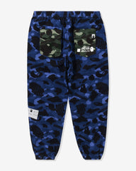 BAPE X UNDEFEATED COLOR CAMO FLANNEL PANTS - NAVY