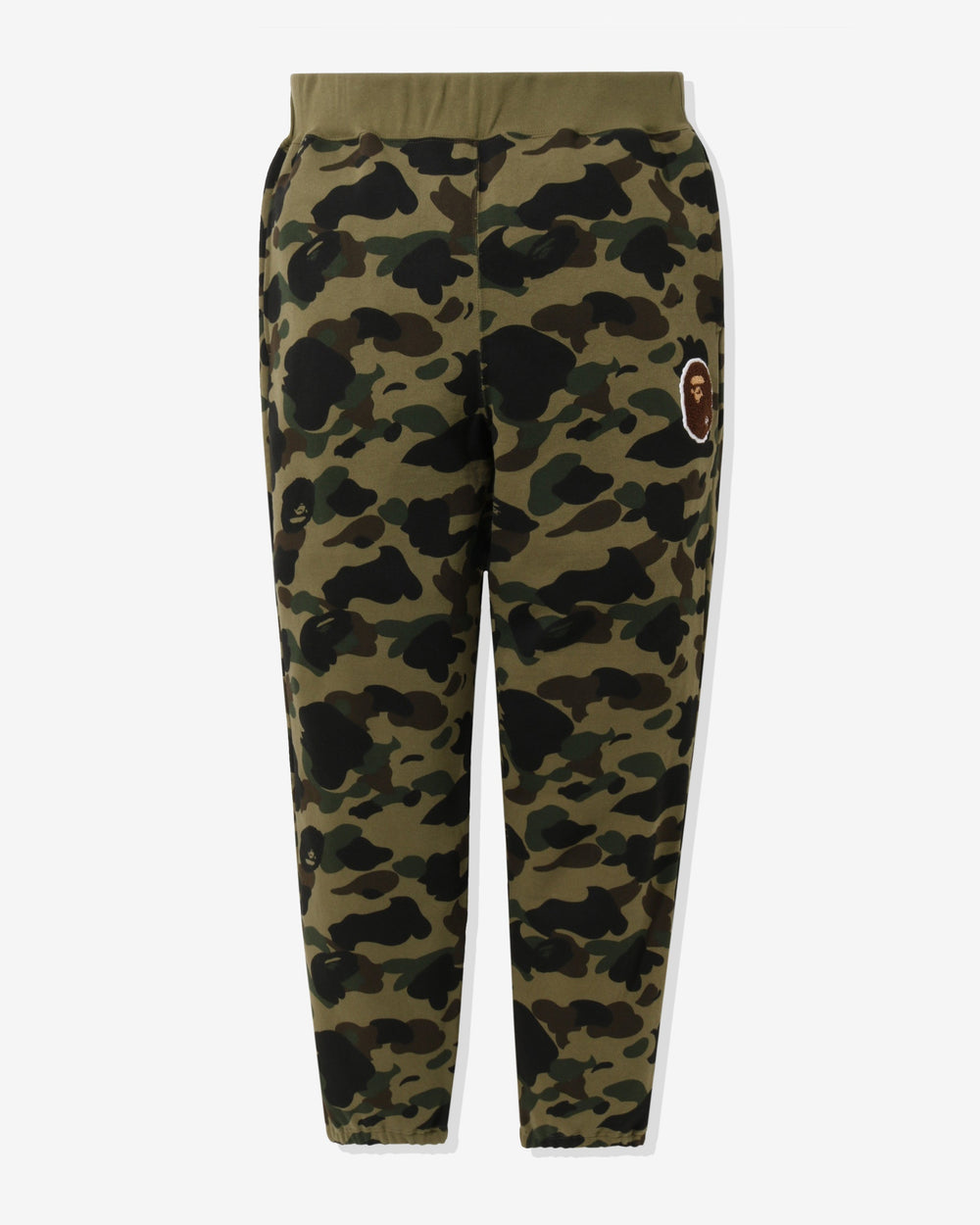 BAPE 1ST CAMO APE HEAD PATCHED SWEAT PANTS - GREEN