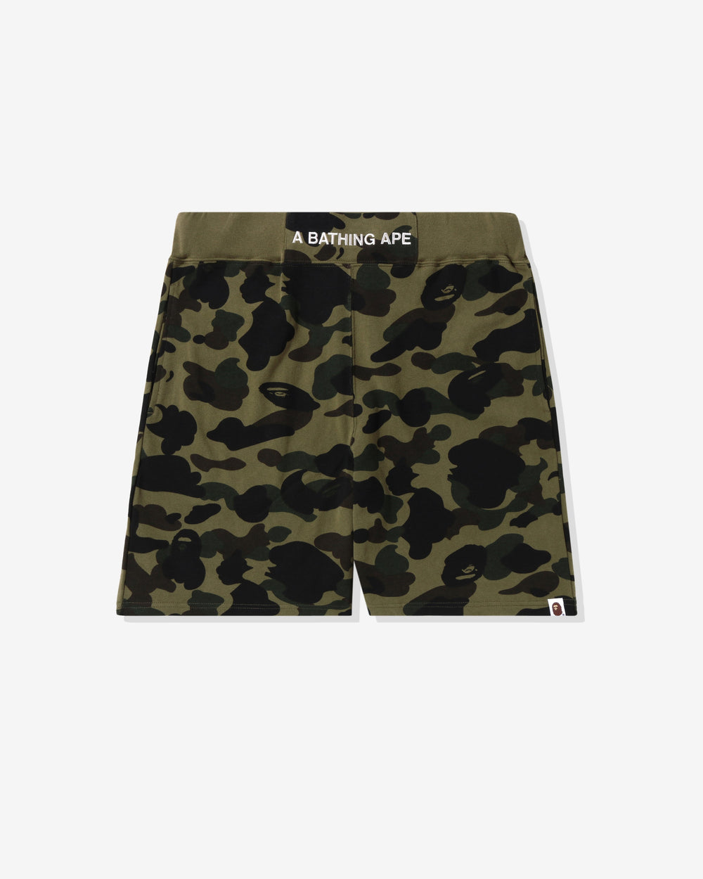 BAPE 1ST CAMO SWEAT SHORTS - GREEN