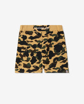 BAPE 1ST CAMO SWEAT SHORTS - YELLOW