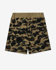 BAPE 1ST CAMO SWEAT SHORTS - GREEN