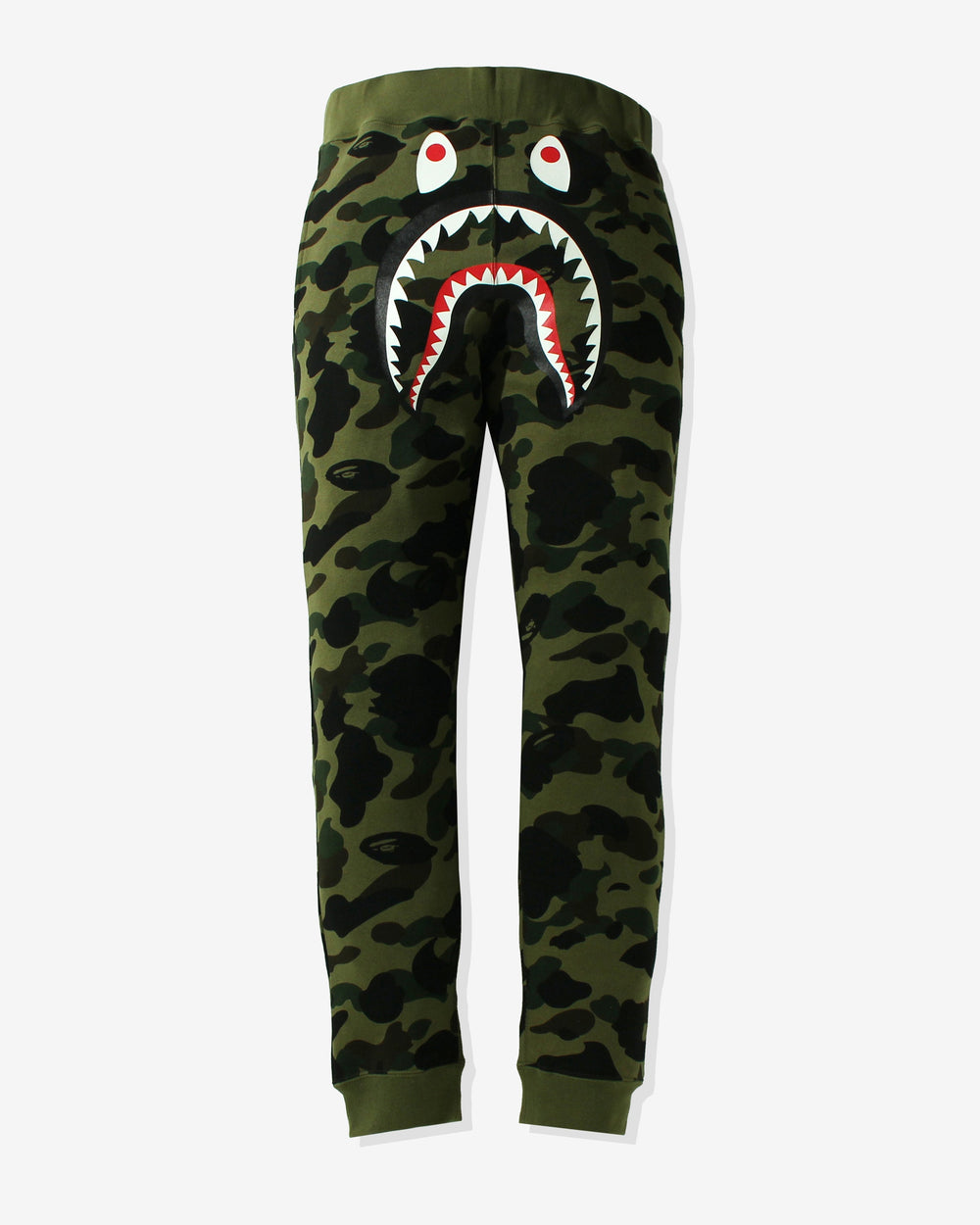 BAPE 1ST CAMO SHARK SLIM FIT SWEAT PANTS - GREEN
