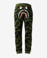BAPE 1ST CAMO SHARK SLIM FIT SWEAT PANTS - GREEN