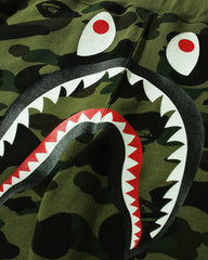 BAPE 1ST CAMO SHARK SLIM FIT SWEAT PANTS - GREEN