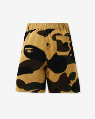 BAPE GIANT 1ST CAMO WIDE FIT SWEAT SHORTS - YELLOW