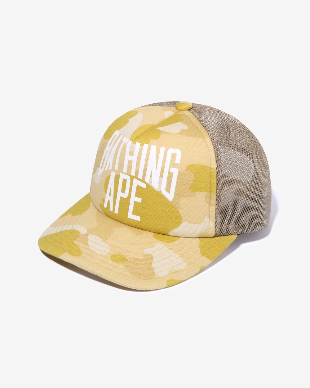 BAPE COLOR CAMO NYC LOGO MESH CAP - YELLOW -