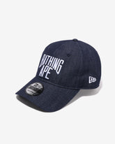 BAPE NYC LOGO DENIM NEW ERA 9TWENTY CAP - INDIGO -