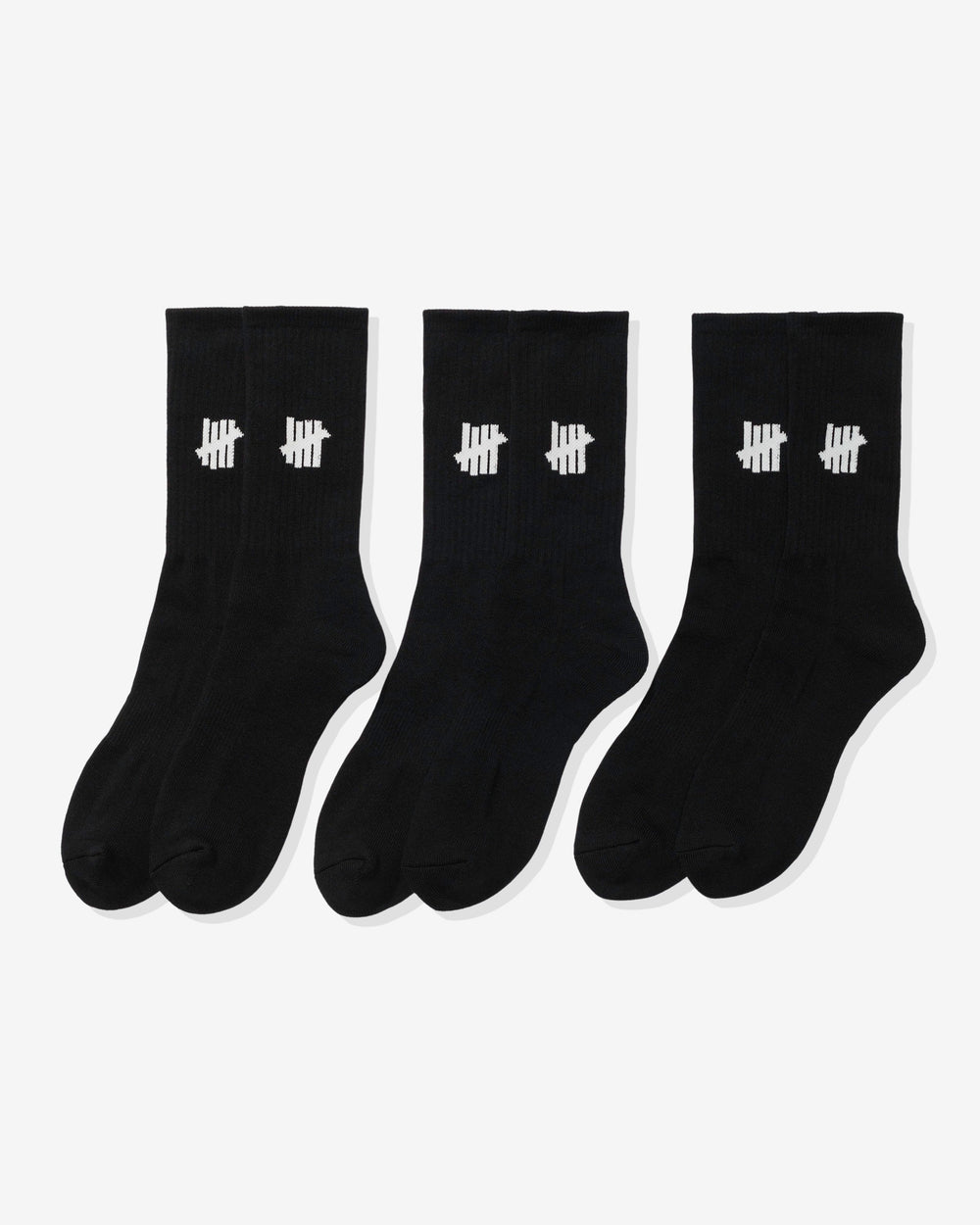 UNDEFEATED ICON CREW SOCK, 3-PACK - BLACK
