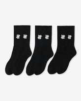 UNDEFEATED ICON CREW SOCK, 3-PACK - BLACK