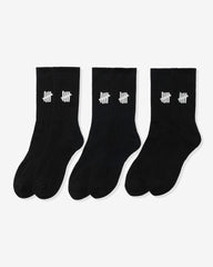 UNDEFEATED ICON CREW SOCK, 3-PACK - BLACK