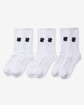 UNDEFEATED ICON CREW SOCK, 3-PACK - WHITE