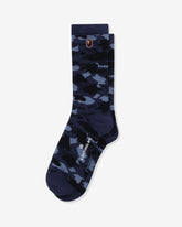 BAPE COLOR CAMO APE HEAD ONE POINT SOCKS - NAVY