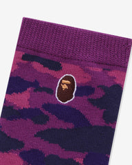 BAPE COLOR CAMO APE HEAD ONE POINT SOCKS - PURPLE